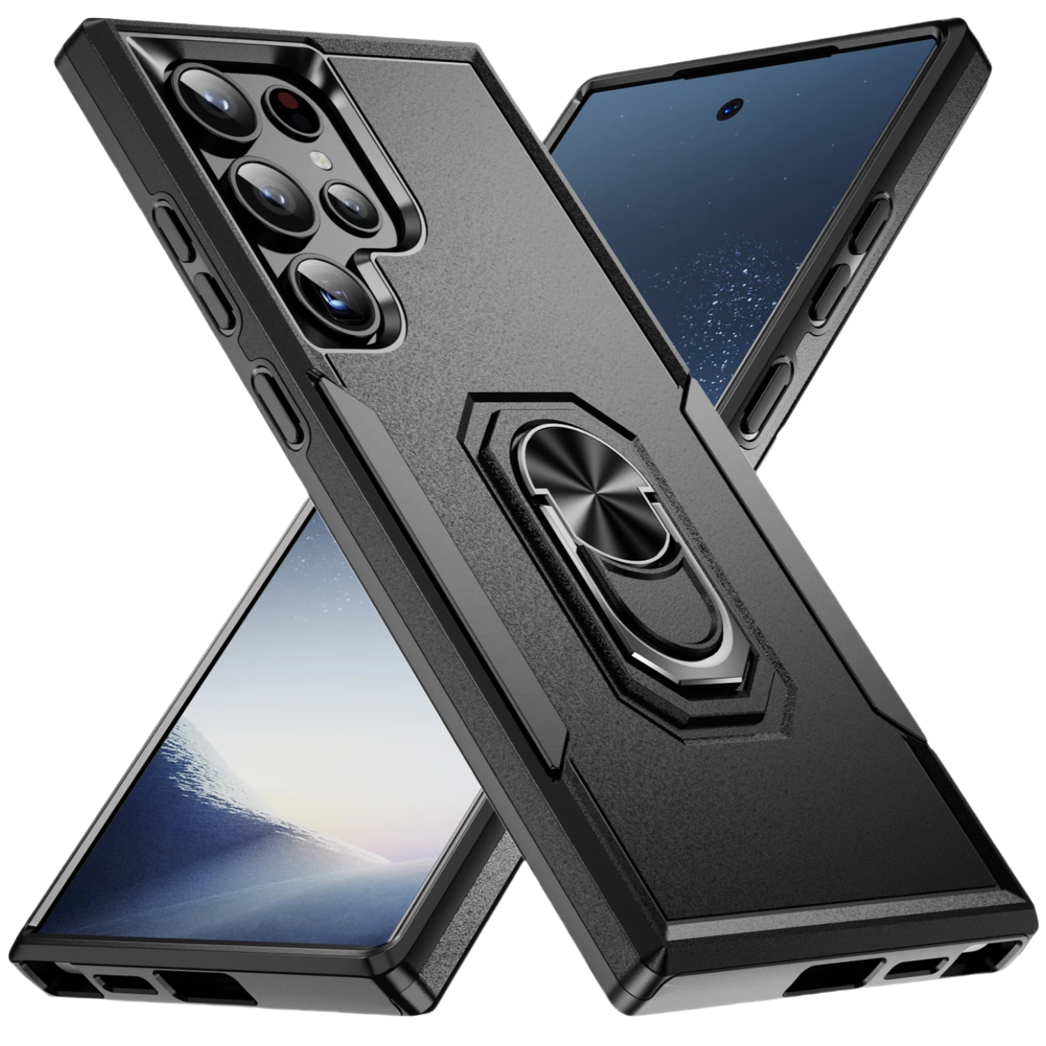 for Samsung S25 S24 Stand Bracket Armor Bag Case Galaxy Ultra FE S23 Plus S22 S21 5G Accessories