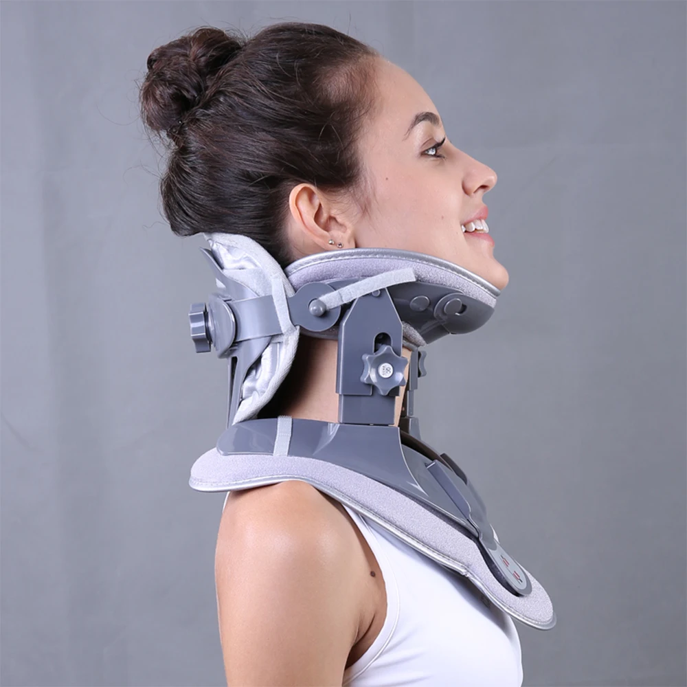 

Cervical Neck Tractor Traction Device Orthosis Braces Neck Brace Collar Household Pain Relief Neck Stretcher Spine Corrector