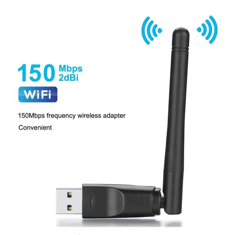 

PIXLINK WiFi Adapter USB 2.4GHz WLAN Wi-Fi Dongle Network Card 150Mbps Wireless Mini Receiver 2DB Wifi Antenna Chipset 5370