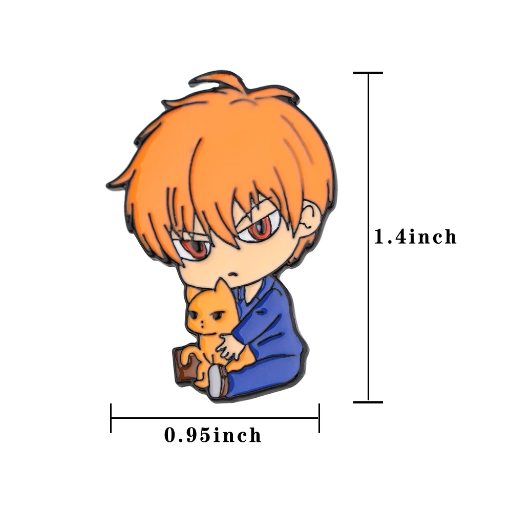 Эмалированная булавка в виде корзины с фруктами булавки для лацканов стиле аниме