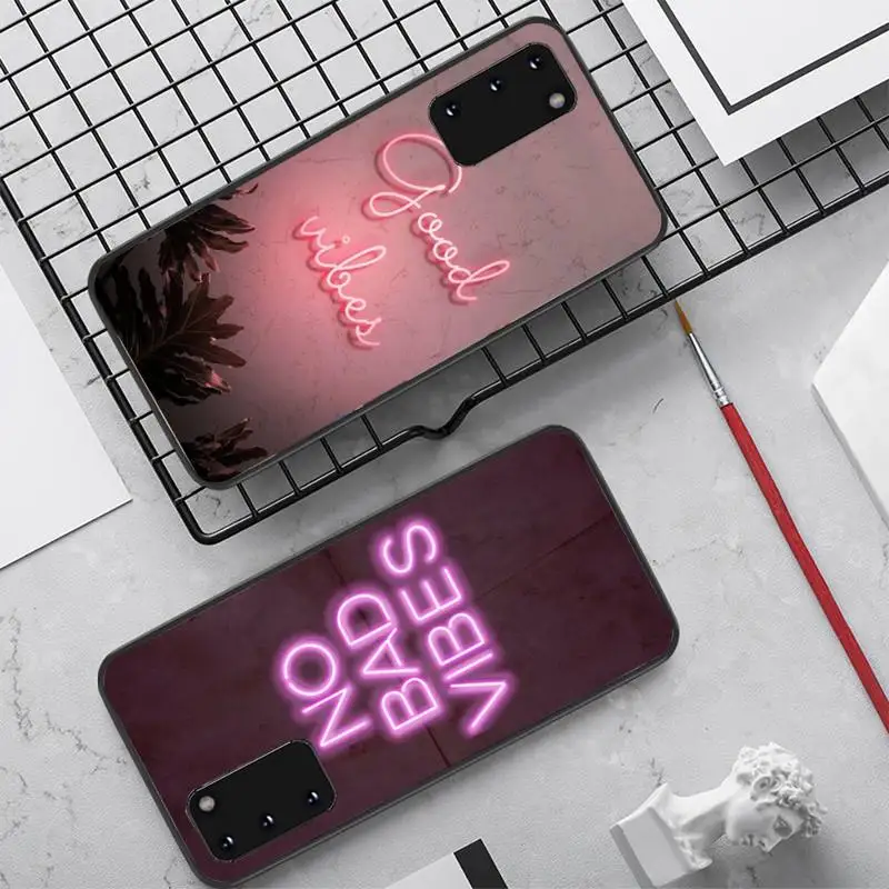 

Neon lights Phone Case for Samsung S20 lite S21 S10 S9 plus for Redmi Note8 9pro for Huawei Y6 cover