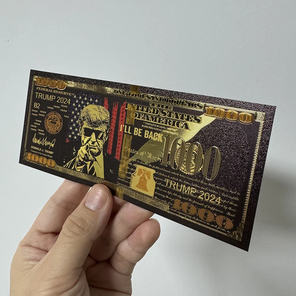 Банкноты Cool Trump Black Goden 2024 Боевая карта Сделай Америку Великий Дональд Трамп
