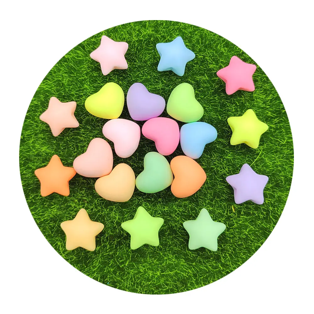 

"Красочные милые мини-сердца и звезды с плоским основанием из смолы" Сделай сам вечерние, праздничные аксессуары для ногтей, ремесло"