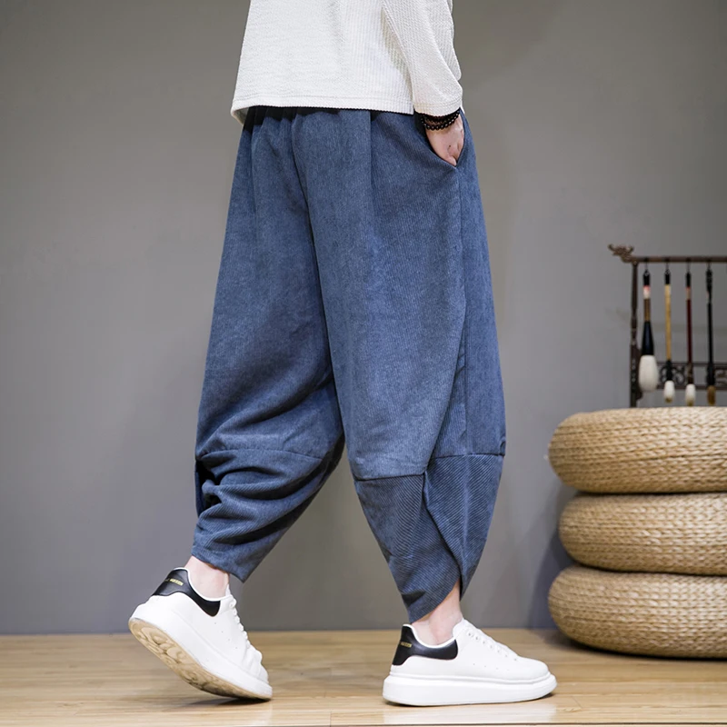 

Zongke Harem Corduroy Pants Men Clothing Fashion Chinese Size 5XL Streetwear Trousers Mens Joggers 2022 Spring New Arrivals