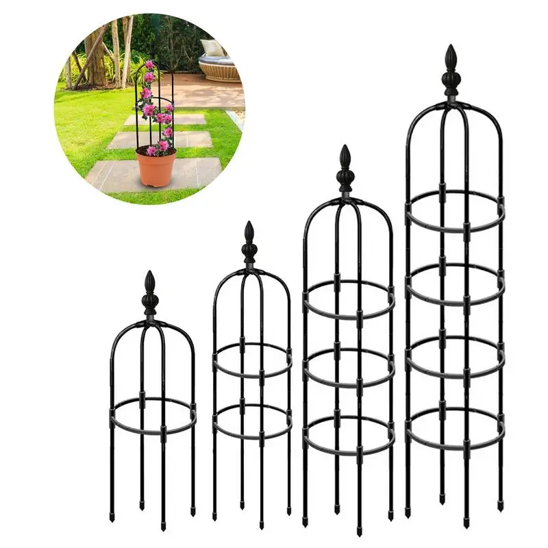 

Garden Obelisk Trellis Plant Support Tower Stand For Flower Vine Frame Trellis Vines Floral Weather-Proof Garden Trellis Decor