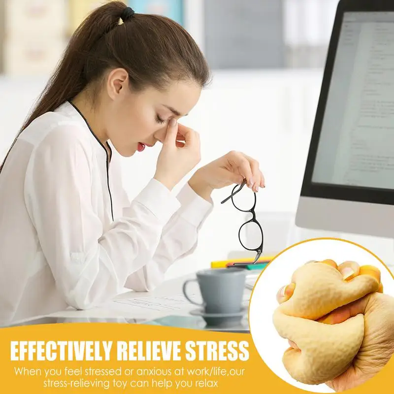 Игрушка-сжималка для снятия стресса хлеб реалистичный ручная работа забавная