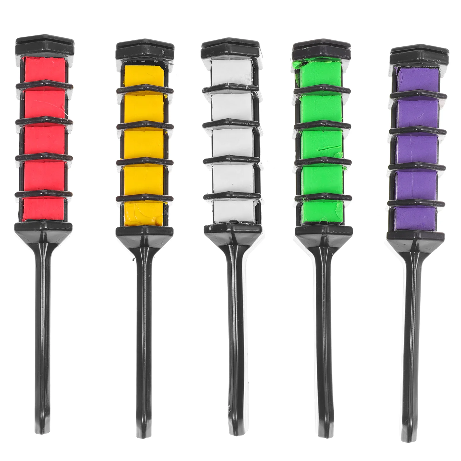 

5 Pcs Temporary Hair Dye Marker Chalk Pastels Kids Hair Color Dye Marker Kids Hair Dye Disposable Hair Dye Comb Make Hair Dyrer