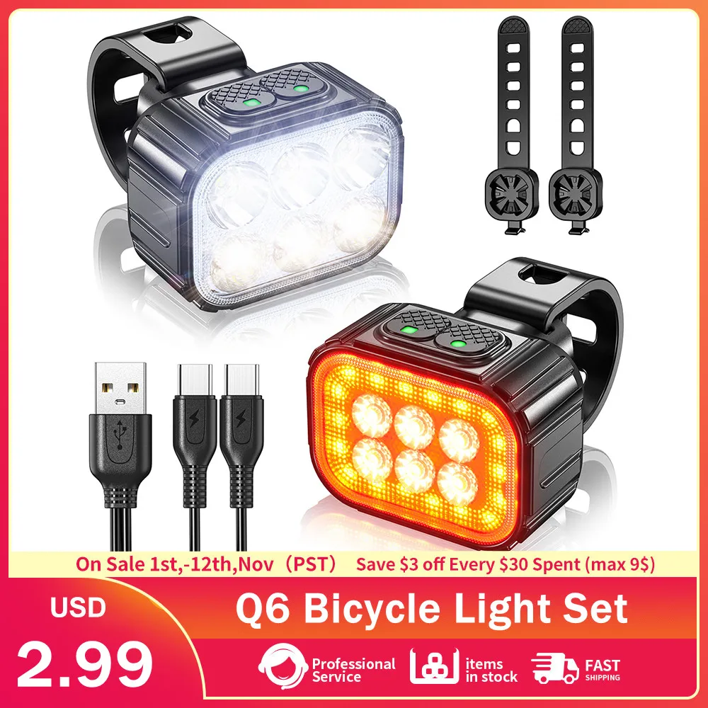 71. Luces Delanteras y Traseras para Bicicleta. Faro LED Recargable