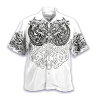 hawaii shirt beach summer celtic dragon tattoo hawaiian shirt 3d printed men for women tee hip hop shirts cosplay costume