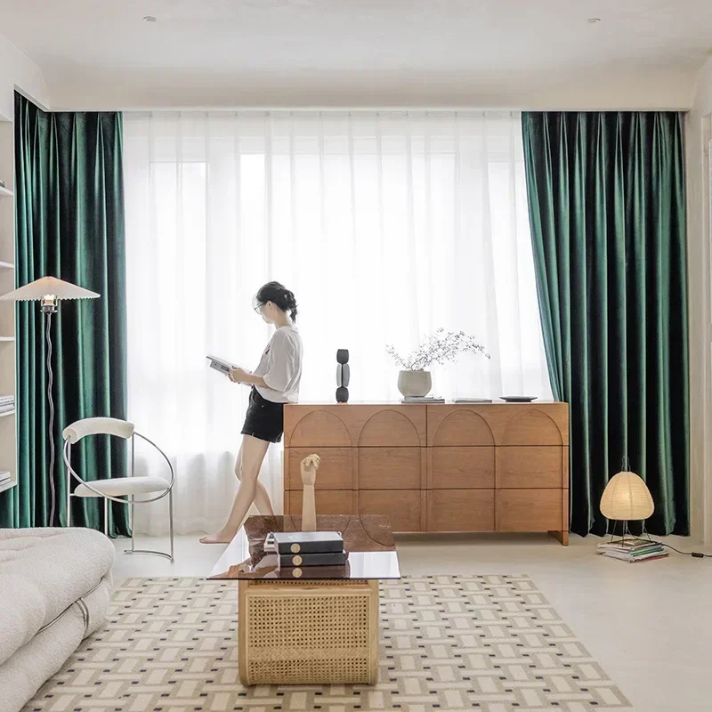 Европейские Ретро Плотные Шторы Из Королевского Бархата В Американском Стиле