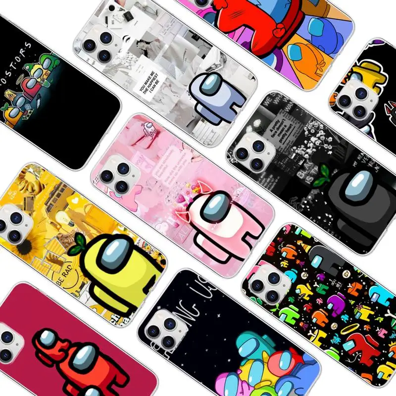 

Among Us Game Phone Case For Xiaomi Mi 9t 10t 11 11i 11x Poco M3 Pro X3 Nfc F3 Redmi 9 8 7 Transparent Funda