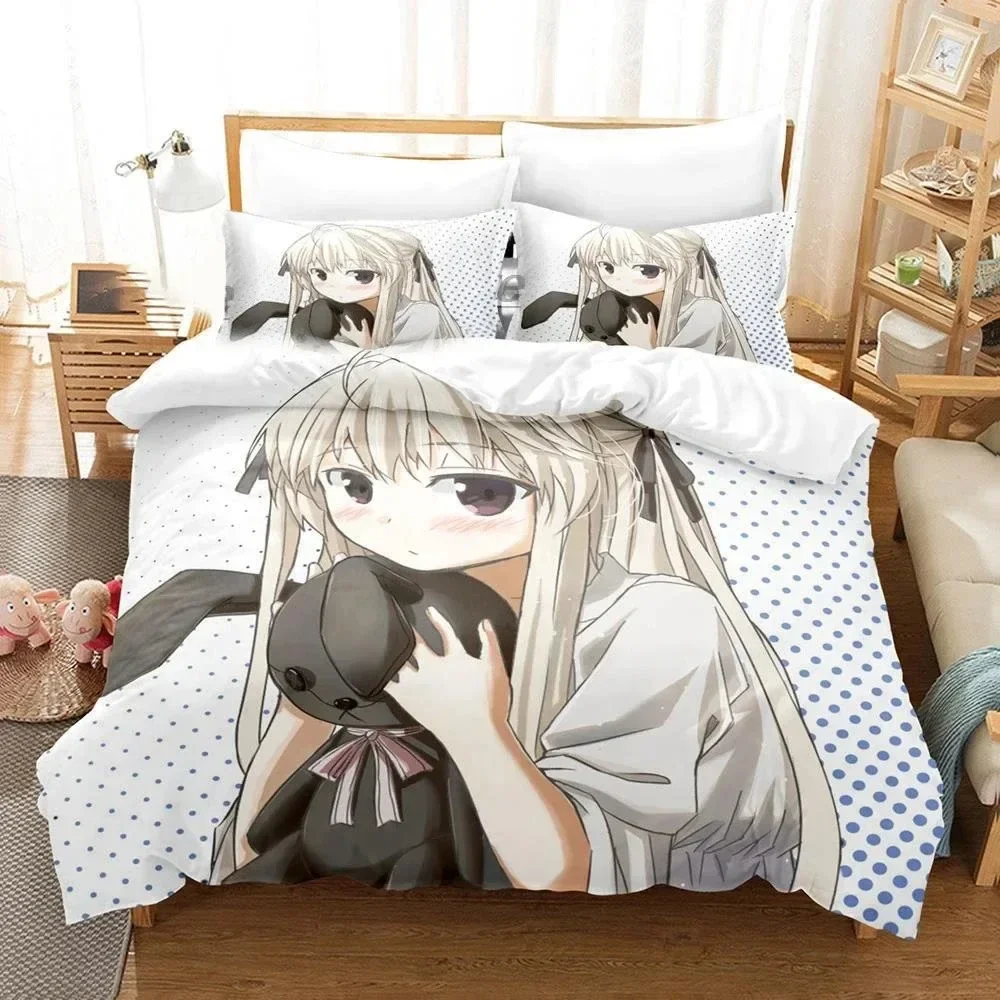 3D Printed Yosuga No Sora Kasugano Bedding Set Anime Duvet Cover Double Twin Full Queen King Adult Kids Quilt