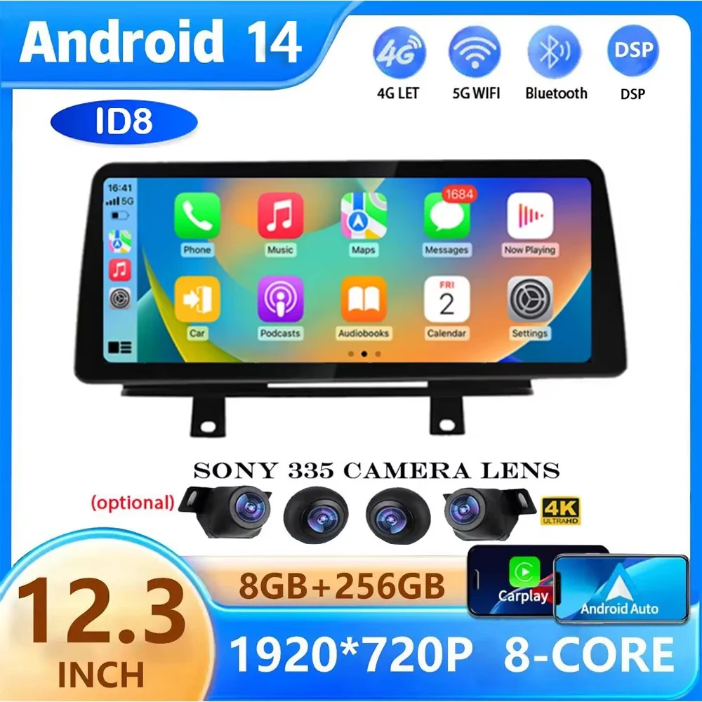 12 3 &quotAndroid 14 для BMW 3/4 серии F30 F31 F34 F32 F33 F36 RHD NBT EVO Автомобильный радиоприемник