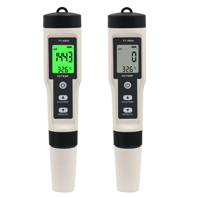 

High Accuracy Water Quality Tester 2-in-1 H2/Temperature Meter Data Hold Function for Household Drinking Water Portable