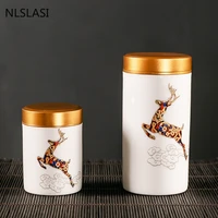 travel tea canister kitchen coffee storage tank enamel ceramics tea caddy household oolong tieguanyin sealed containers