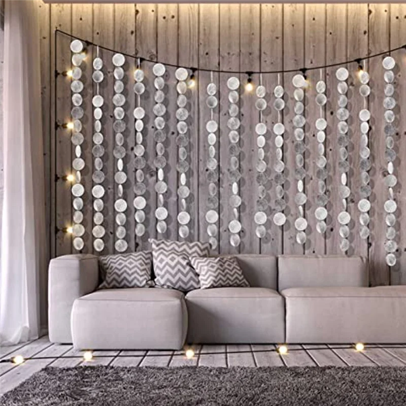 120 шт. круглых естественные ракушки Capiz Sea Shells 2-дюймовые ореховые патроны для