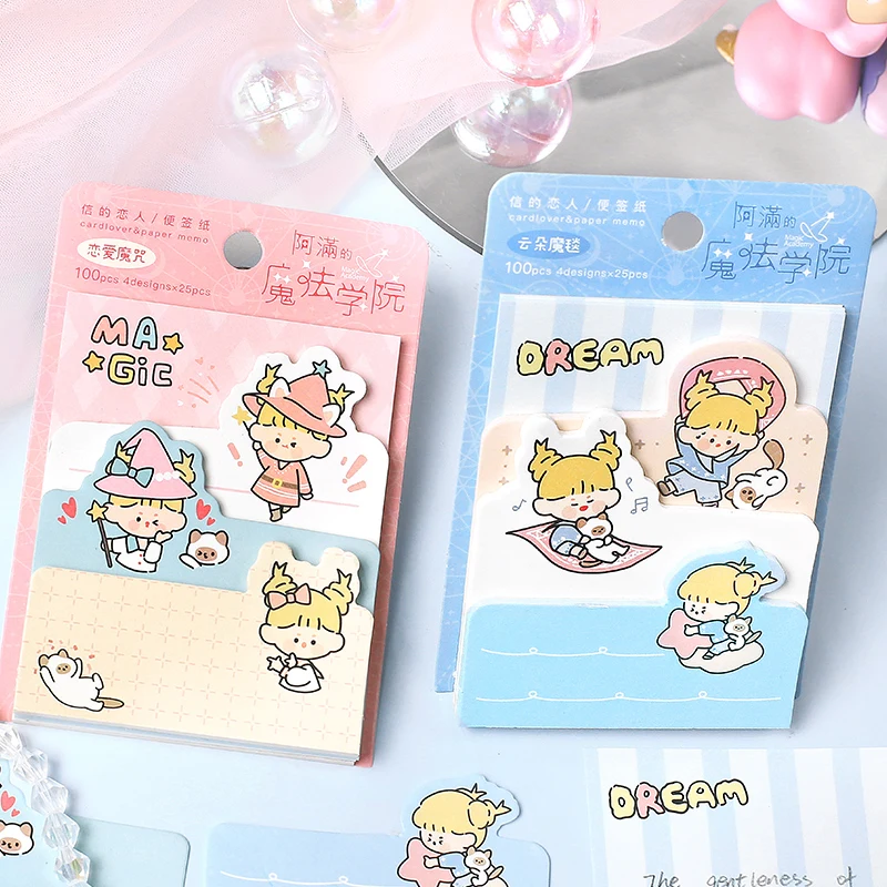 

100 Sheets Kawaii Cute Collage Notes Stationery Junk Journal Mobile Scrapbooking Memo Pad Notepad Stationery Cartoon Journal