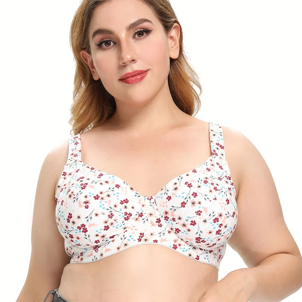 

Women's Underwire Bra Breathable Non Padded Plus Size Full Cup Large Cup Women's Bra Top Large Size B C D DD E F G Cup