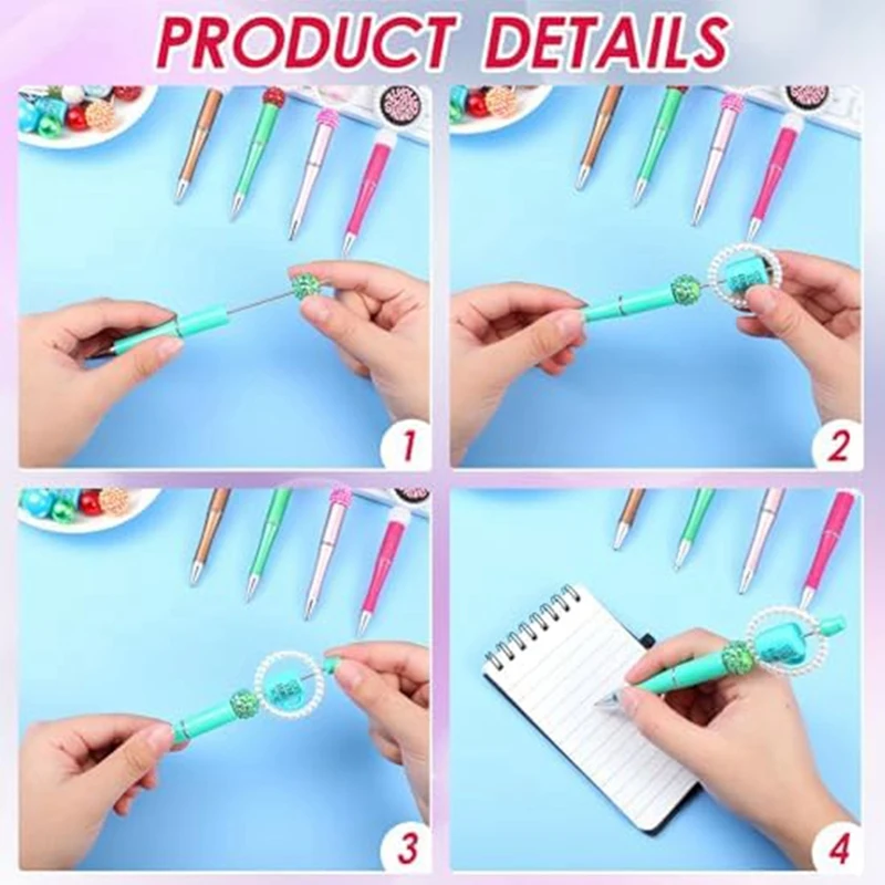 Ручки из бисера объемные акриловые бусины уплотнительные кольца и черные