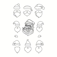 santa claus transparent silicone finished stamp diy scrapbooking rubber coloring embossed diary stencils decoration reusable