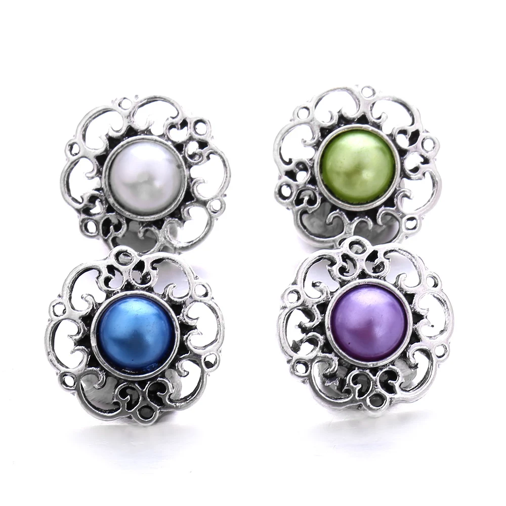 

Wholesale New Arrivals DIY Cufflinks Flower Gemelos Accessories Fit 18mm New In Bracelet Clasp Jewelry For Men And Women B479