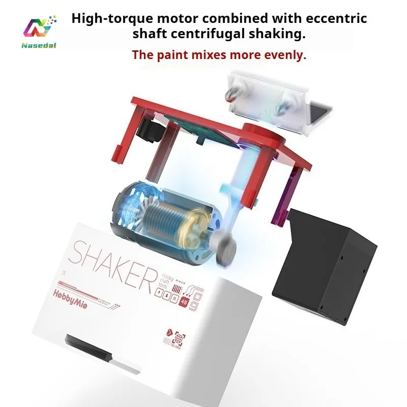 Фото HobbyMio Paint Shaker V2 2-го поколения: центробежный миксер для красок с автоматическим отключением и защитой от перегрузки для моделей Gundam и хобби-проектов DIY №4