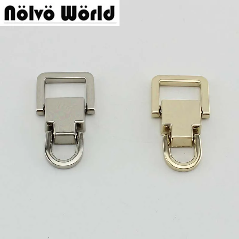 

10-30pcs Silver Tone detachable top handle 2 ring buckles ,bags purse top handle connect hanger