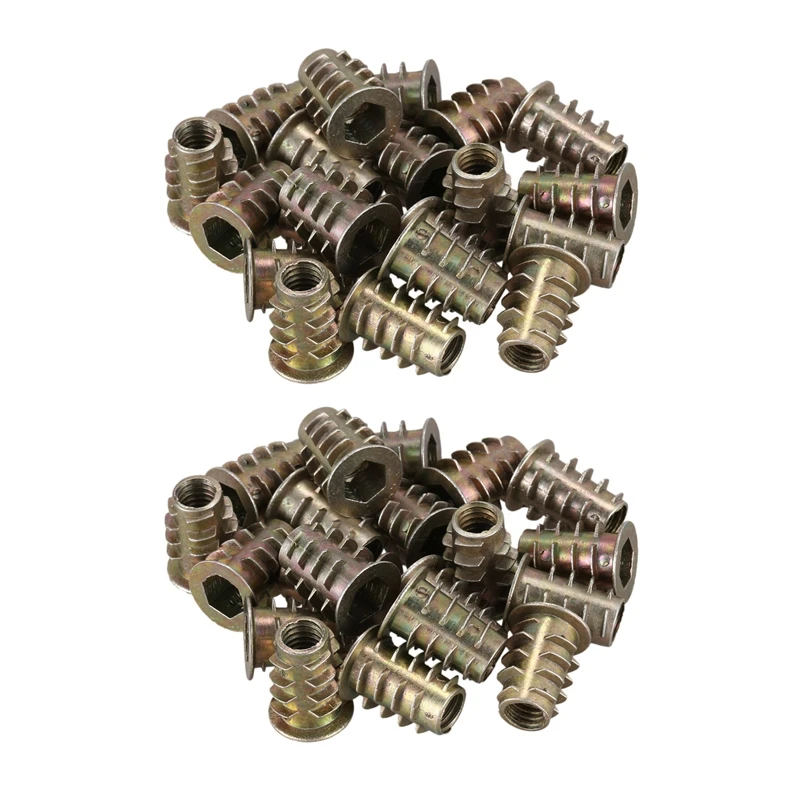 

40 шт., шестигранная Резьбовая гайка M6X 15 мм