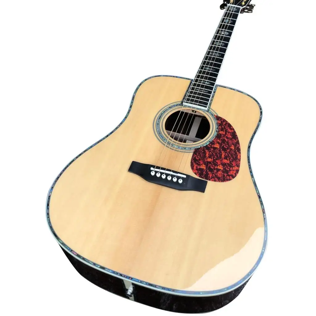 

41 Inch D Style Solid Spruce Acoustic Guitar Ebony Fingerboard Rosewood Body