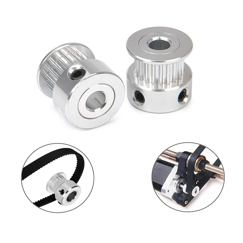 1/2/5PCS 16/20 Teeth Aluminum Synchronous Gear Wheel Screw Bore 5mm 8mm GT2 Belt Width 6mm 3D Printer Part 2GT Timing Pulley - купить по