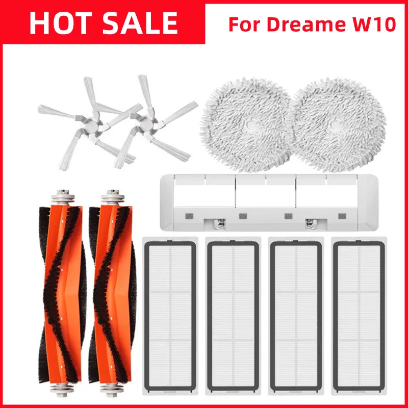 

For Xiaomi Dreame W10 Vacuum Cleaner Accessories Main Side Brush HEPA Filter Mop Cloth Spar Parts Cleaning Replacement