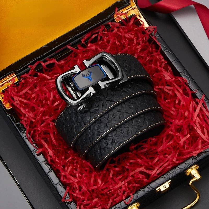 2022 New Dante Men's Belt Cow Leather Belts Brand Fashion Automatic Buckle Black Genuine Leather Belts for Men 3.5cm