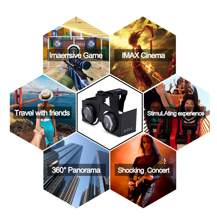 Складная VR-гарнитура шлем умные очки виртуальной реальности 3D фильмы для