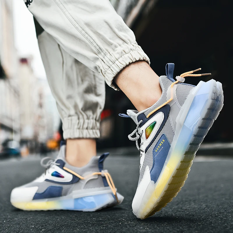 Men's Golf Shoes Mesh Breathable Sneakers Men's Outdoor Training Golf Sneakers Nailless Lightweight Sports Golf Walking Sneakers