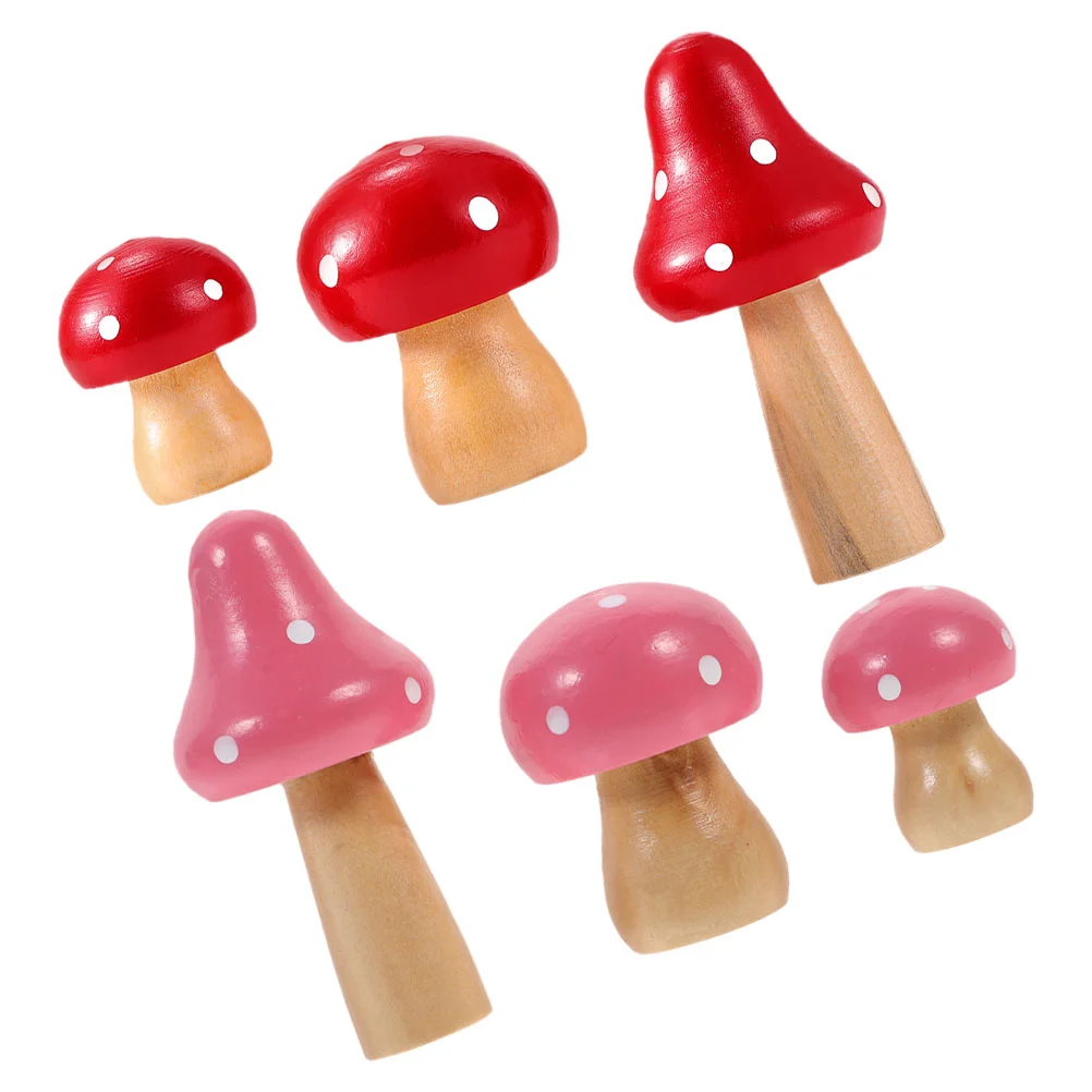 6 шт. микро пейзажные растения грибная модель миниатюрные рождественские