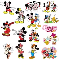 disney mickey mouse stripes stickers iron on patches heat sensitive transfer fusible clothing custom patch clothes tops