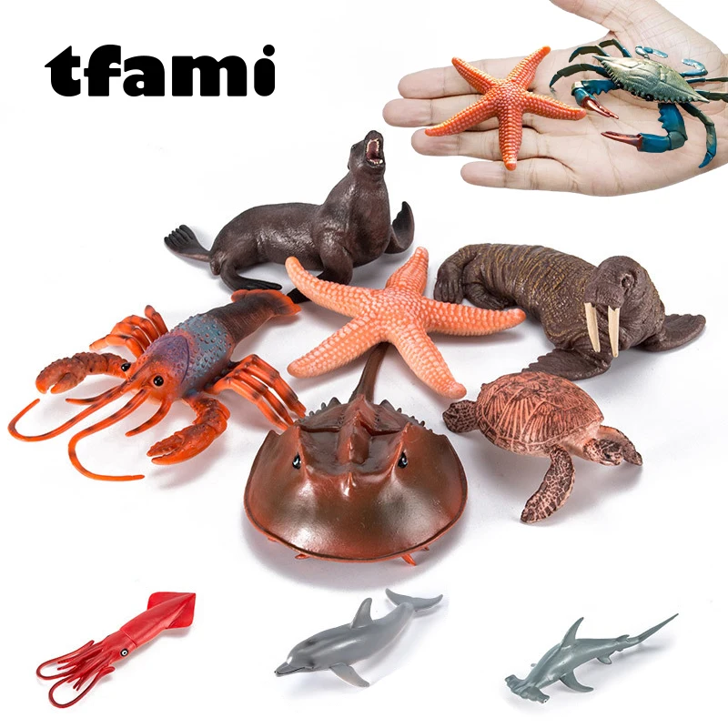 

TFAMI, 1 шт., Серия океан, мини-черепаха, Морс, дельфин, игрушка-животное для детей, модель, игрушка-животное из ПВХ, высококачественные игрушки д...