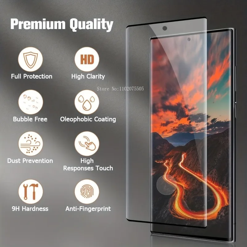 2 упаковки Защитное стекло для Samsung S24 S23 Ultra S22 Plus S8 S9 S10E
