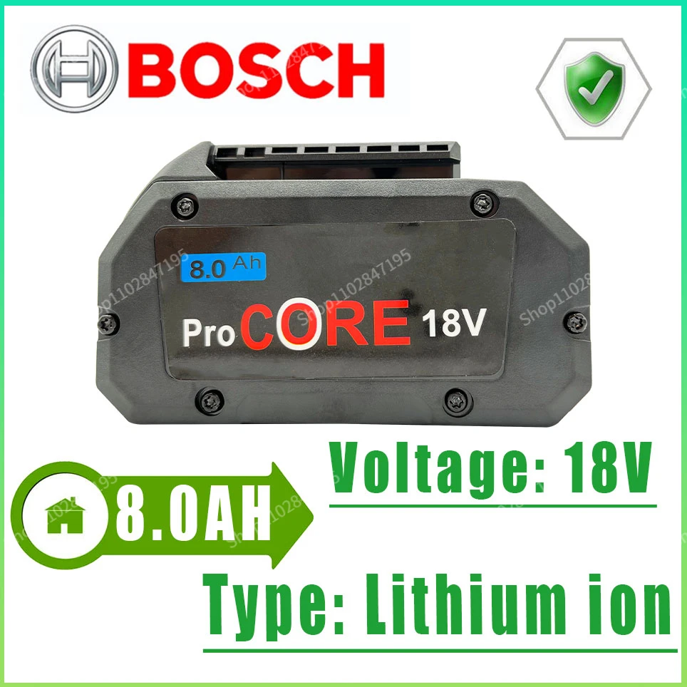 

18V 8000MAH Bosch Professional System Cordless Tool BAT609 BAT618 GBA18V80 21700 Battery 18V 8.0Ah ProCORE Replacement Battery