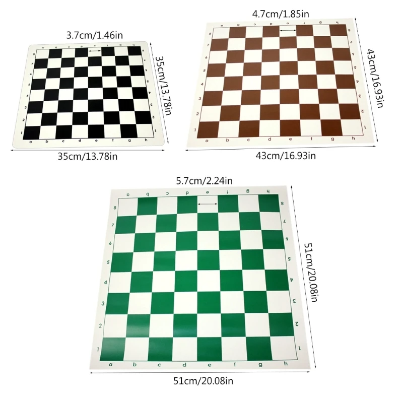 

Flat Chess Board International PU Leather Chessboard Classic Folding Travel Chess Board for Kids Party Family Activities