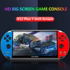 Игровая консоль X12 Plus, 7 дюймов, портативная электронная игровая консоль, 10000 классических игр, 16 ГБ, двойной джойстик, контроллер