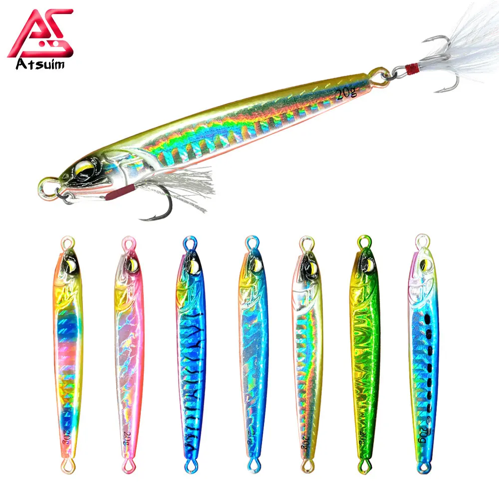 

AS Pesca 20g30g40g Shore Spoon Cast Jig Metal Artificial Bait Lure Fishing Sea Bass Angler Fast Jigging Swimbait Tackle Leurre