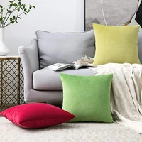 inyahome solid color cushion pillowslip soft velvet decorative cushion for home decor sofa set bedroom pillowcase office kids