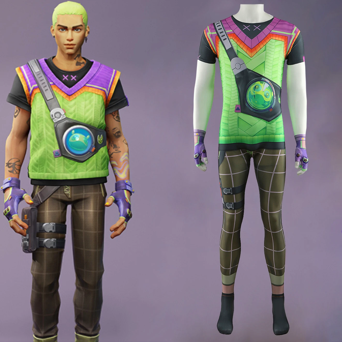 

Костюм для косплея игровой валорант Гекко костюм супергероя из спандекса зентай костюм супергероя геккона 22 комбинезон костюм на Хэллоуин для взрослых/детей