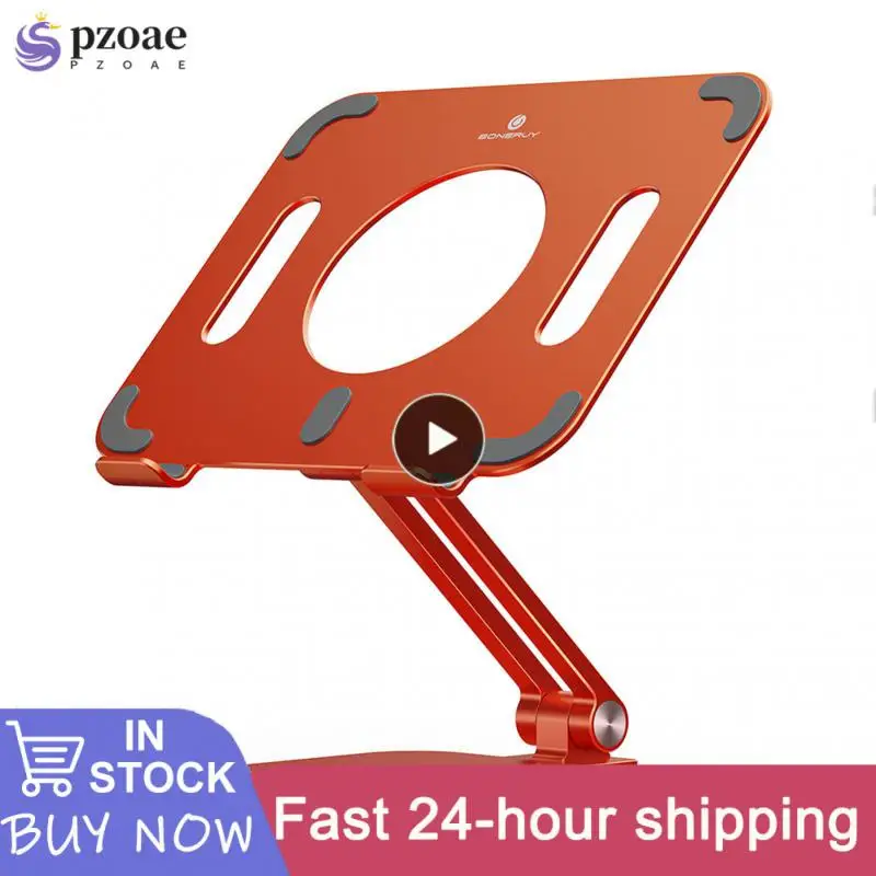 

Adjustable Riser Bracket Ergonomic Design Aluminum Alloy Desktop Support Universal For Mobile Phones Ipads Laptop Bracket