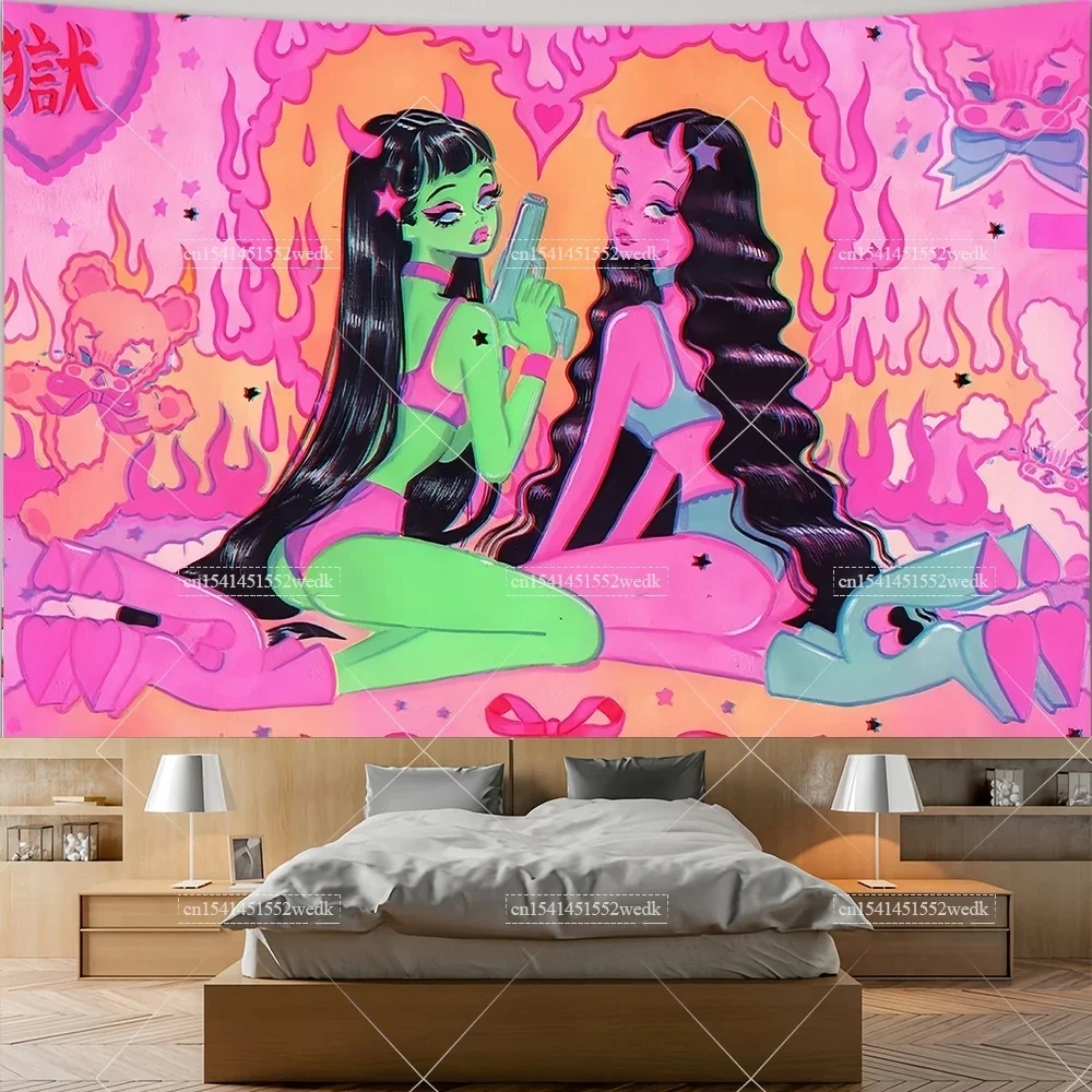 

Настенный гобелен FFO Kawaii розовый