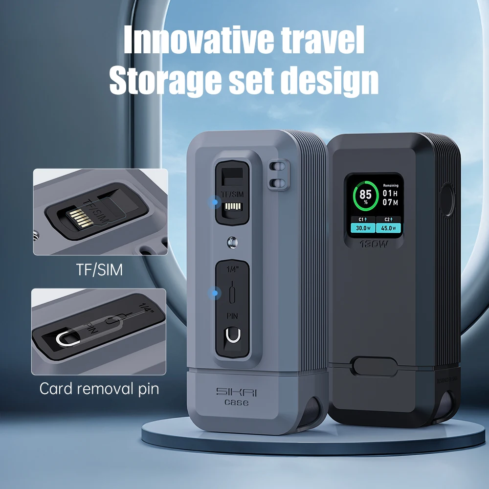Фото Силиконовый защитный чехол, силиконовый чехол для Anker Prime Power Bank, 12 000 мАч, 130 Вт, TF/SIM-карта, дорожный чехол для хранения №2