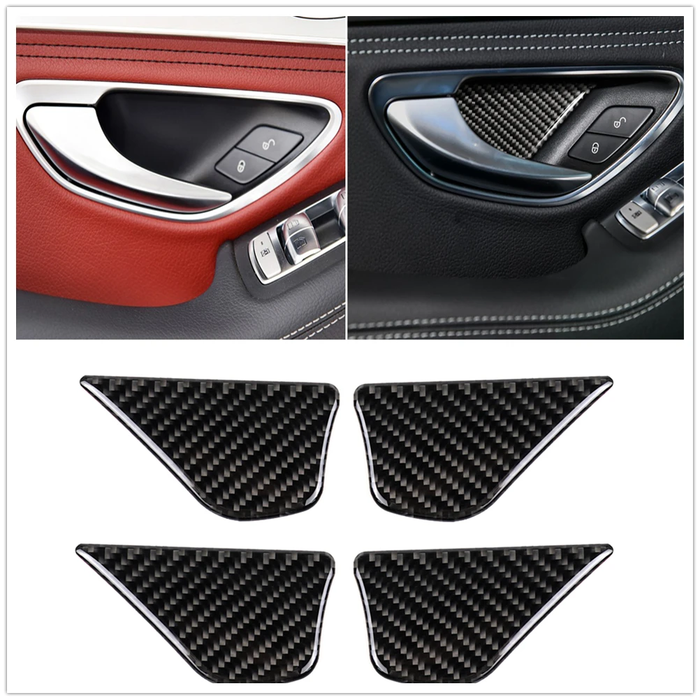 

Car Interior Door Handle Bowl Panel Cover Trim Sticker For Mercedes-Benz C Class W205 2014-2018