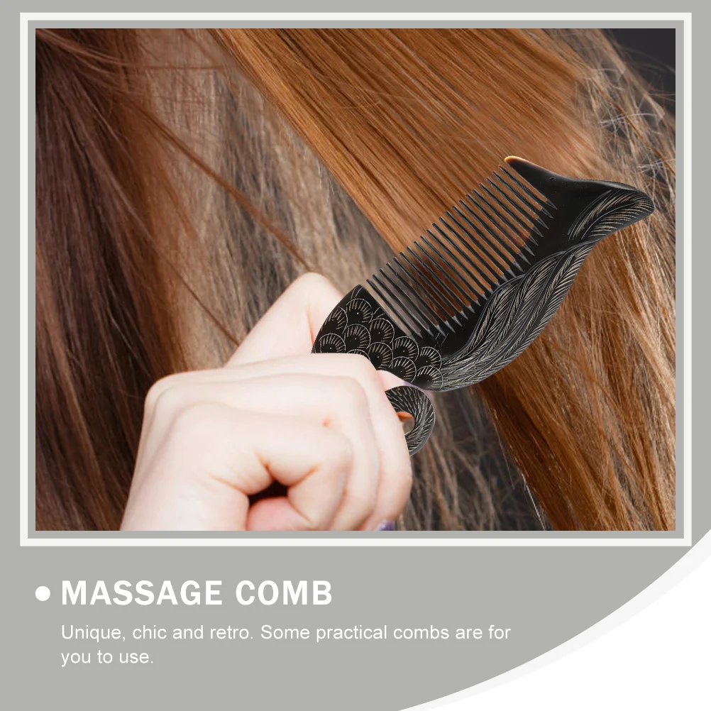 2 шт. расческа с черным лебединым рогом креативный массаж волос парикмахерский