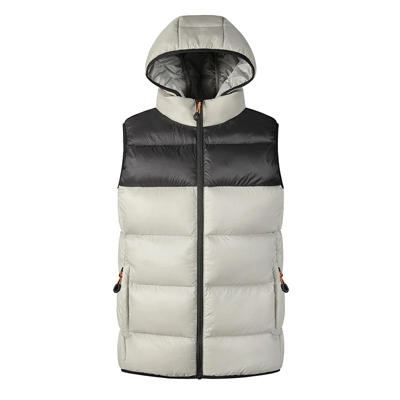 

Men's Vest Jacket Winter Waterproof Warm Sleeveless Men Fashion Hooded Casual Detachable Hat Autumn Thicken Coat 7XL